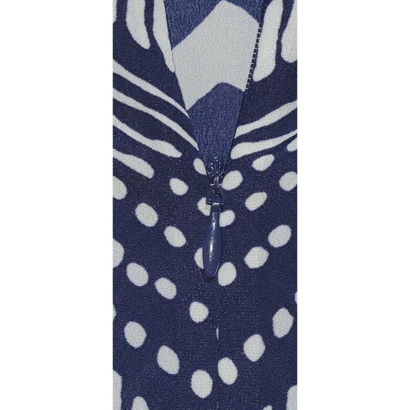 J. Crew Womens Silky Short Sleeve Chevron Print Romper - Style E9850 - Size 6 - Picture 5 of 6